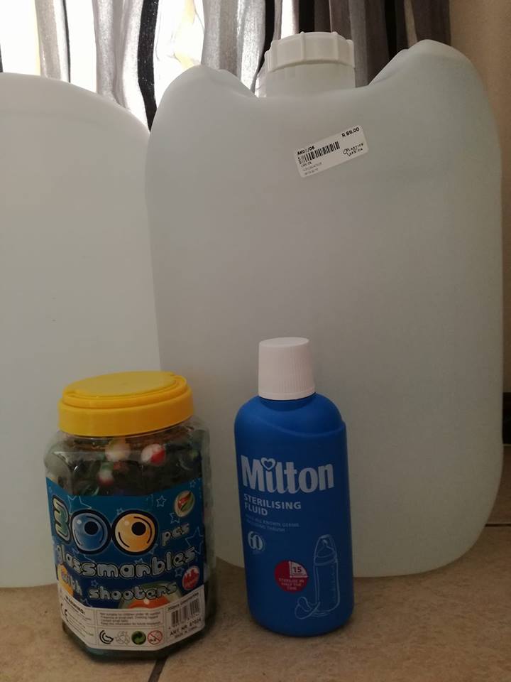 Drought Hints & Tips Using marbles to clean water containers