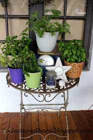 Eclectic Red Barn: My Little Herb Garden on the deck