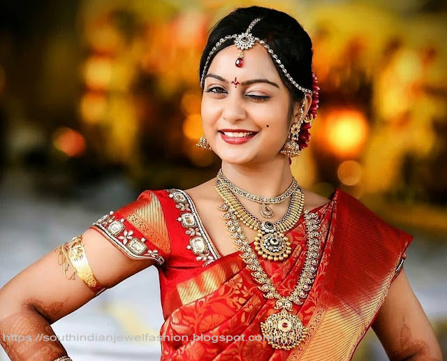 How To Style with Jewels For Red Saree