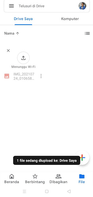 Peroses Upload File di Google Drive Lewat HP Selesai Peroses Upload File di Google Drive Lewat HP Selesai