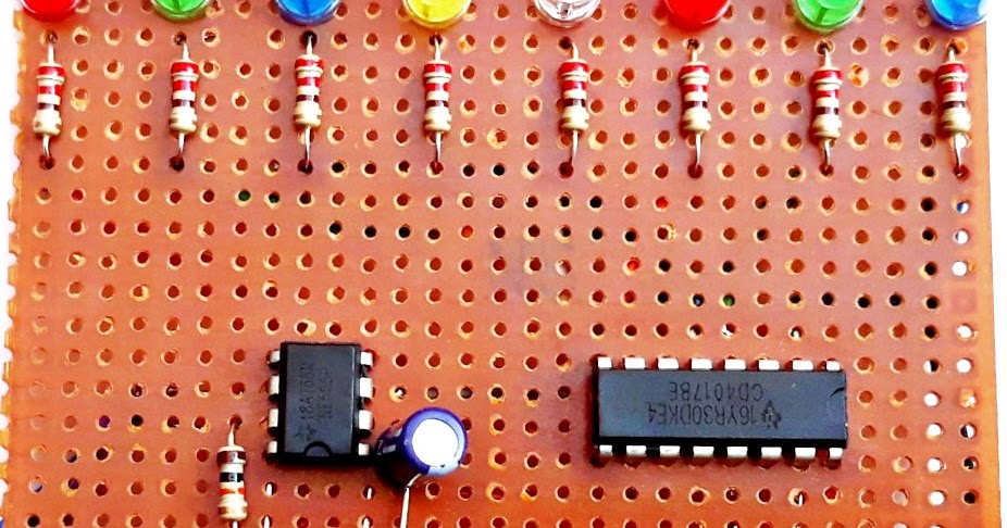 Electronics project: variable running led lights circuit diagram