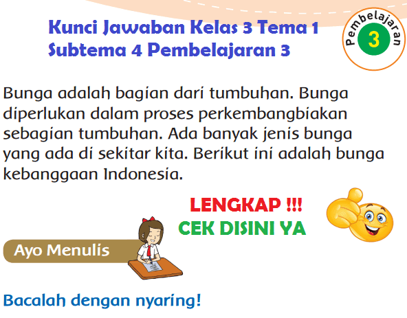 Lengkap Kunci Jawaban Kelas 3 Tema 1 Subtema 4 Pembelajaran 3 Simple News Kunci Jawaban Lengkap Terbaru