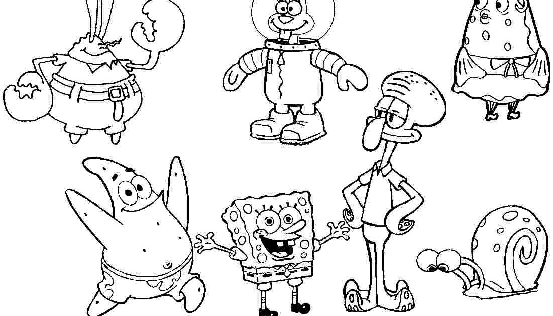 Spongebob Friends Coloring Pages For Kids