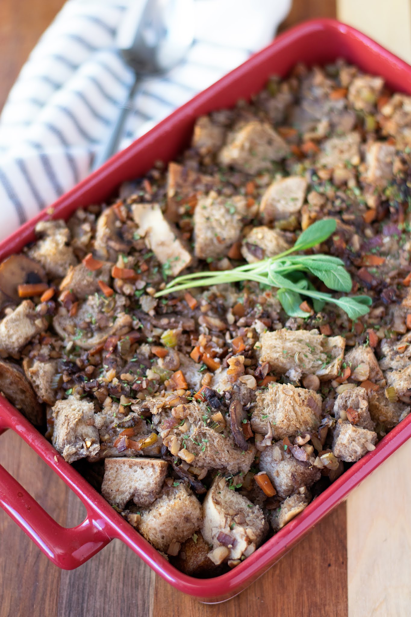Vegan Stuffing with a Walnut Sausage Recipe The Kitchen Wife