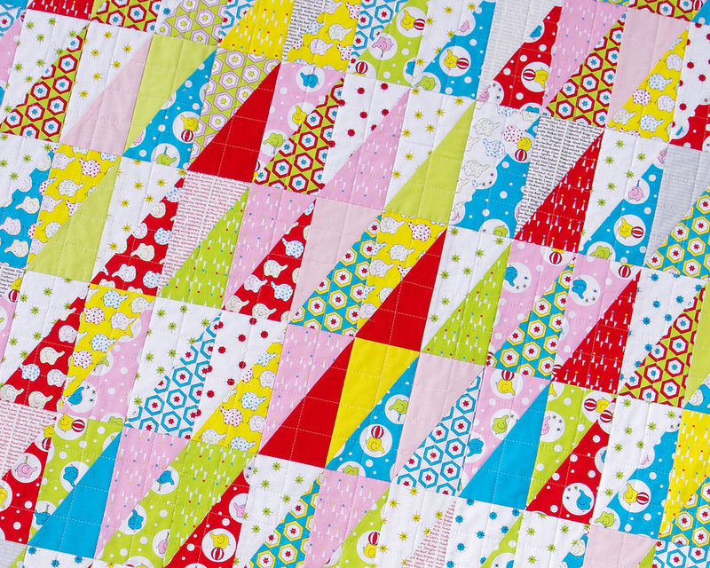 Backyard Circus Half Rectangle Triangle Quilt | Red Pepper Quilts