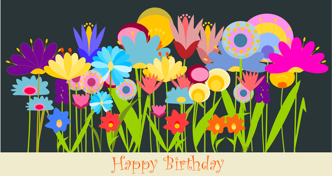 clip art happy birthday flowers - photo #14