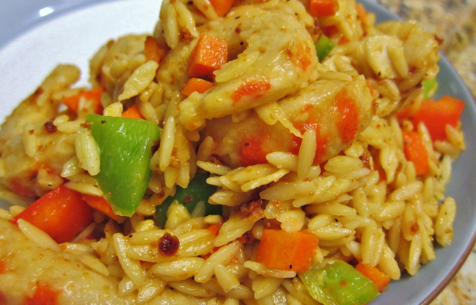 The Vegan Chronicle Shrimp and Orzo Pilaf
