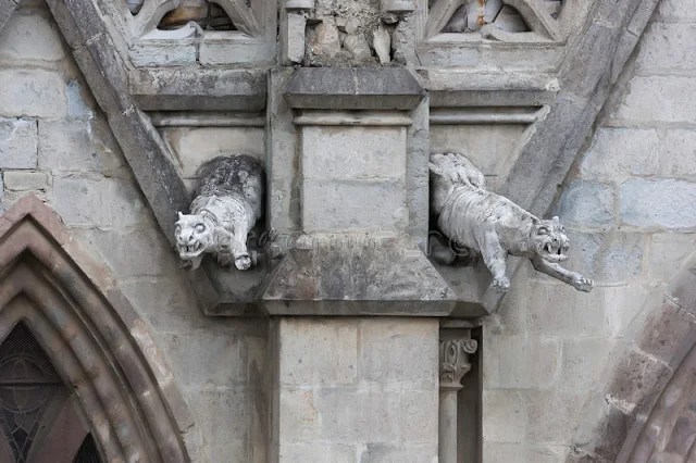 Jaguar gargoyles at the Basilica del Voto Nacional