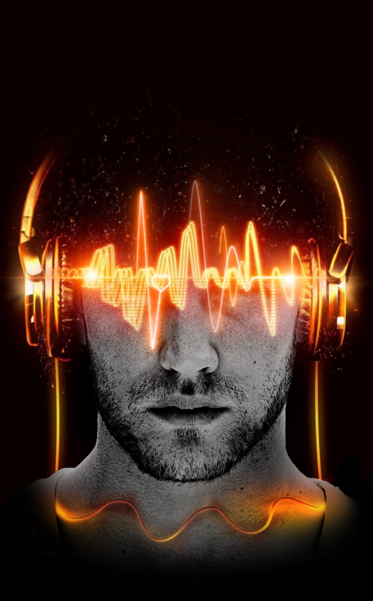 Picsart new Editing neon music Headphone Editing