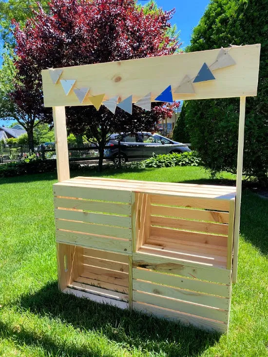 stacked crate lemonade stand