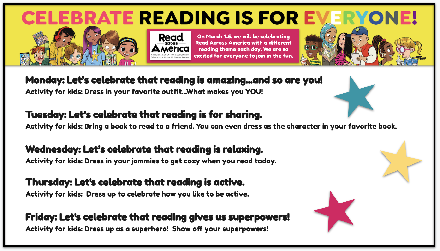 The Library Voice Read Across America Poster & Graphic For "Celebrate