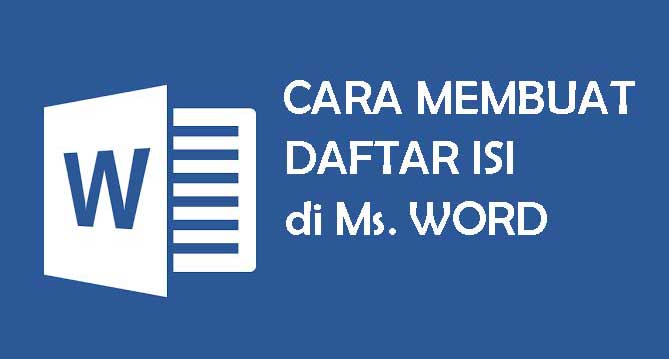 cara membuat daftar isi word cara membuat daftar isi word