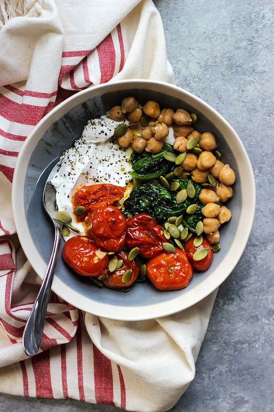 Roasted Tomato and Spinach Yogurt Bowl Easy Recipes for Every Meal