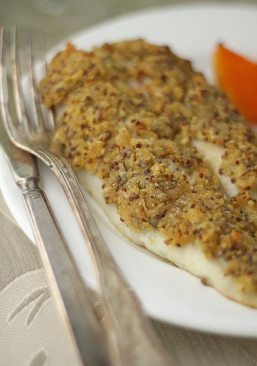 Easy mustard-crusted fish fillets