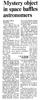 Mystery Object in Space Baffles Astronomers - The Cincinnati Enquirer 8-17-1999