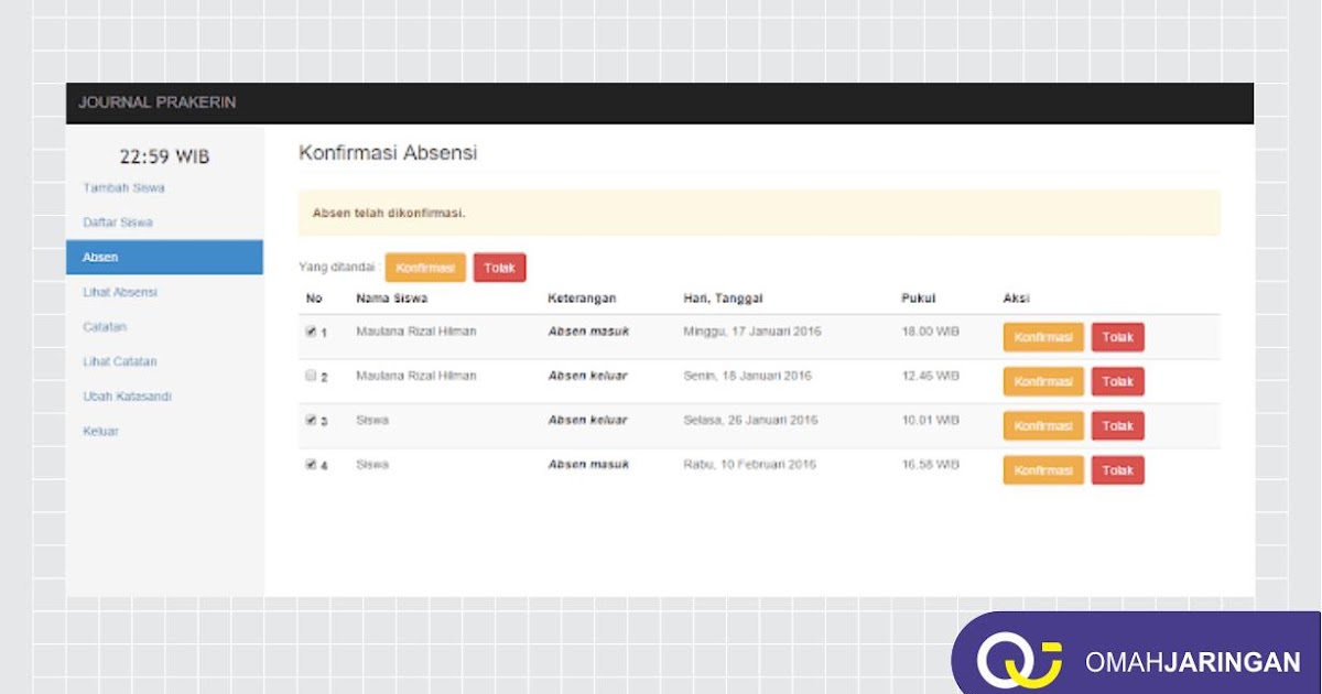 Aplikasi Presensi Siswa Berbasis Web Github Hammer Books