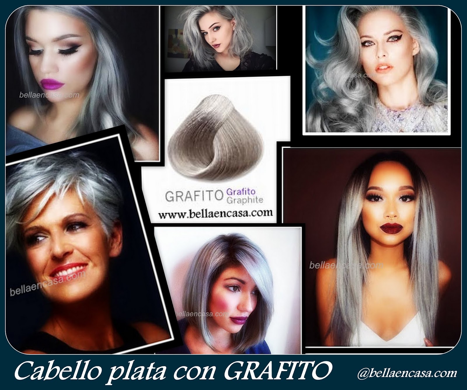 recomendar Cinco Megalópolis Logra un cabello gris platinado con " Grafito" - Bella en Casa