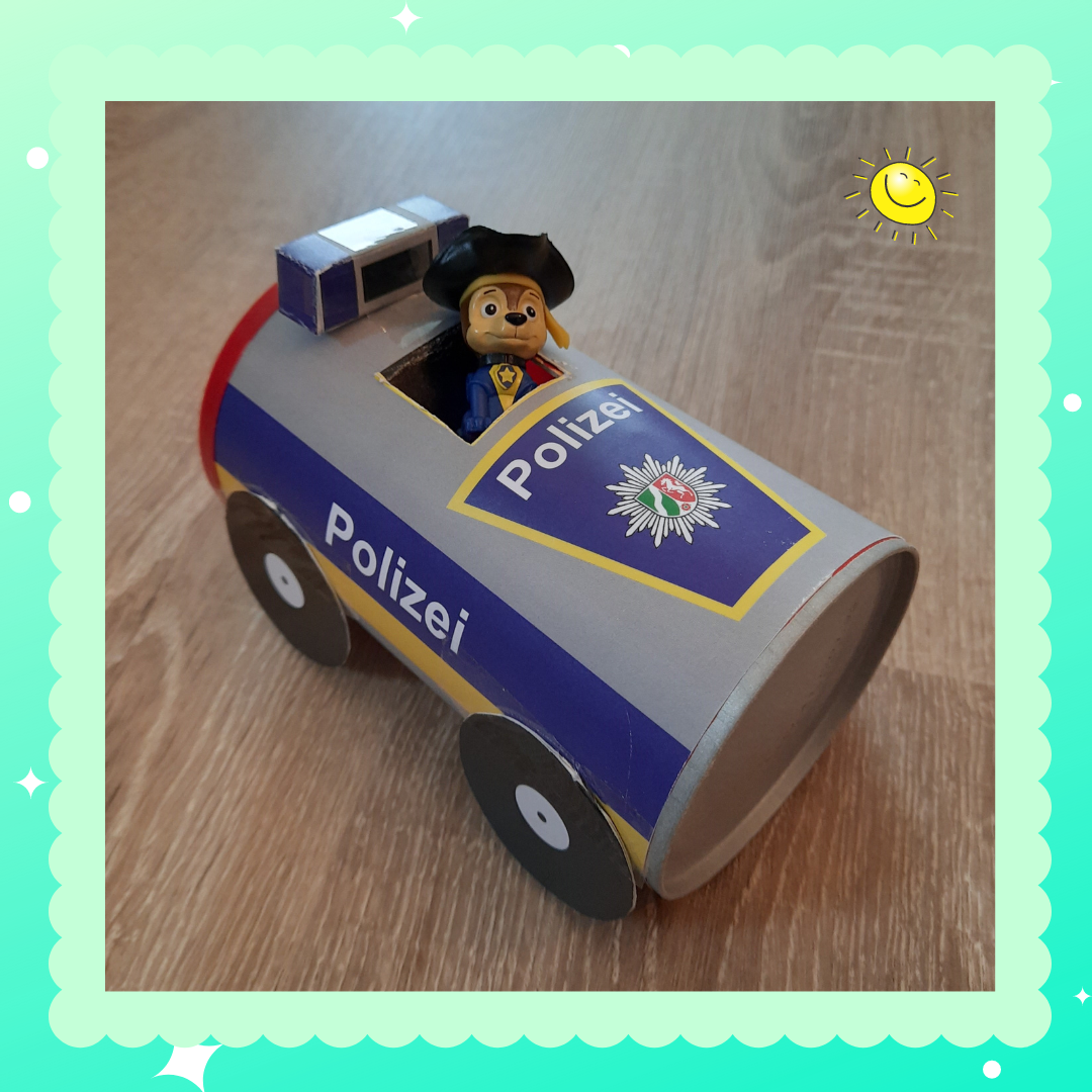 Basteln mit Kindern - Polizeiauto und Krankenwagen aus Papier 🚓🚔