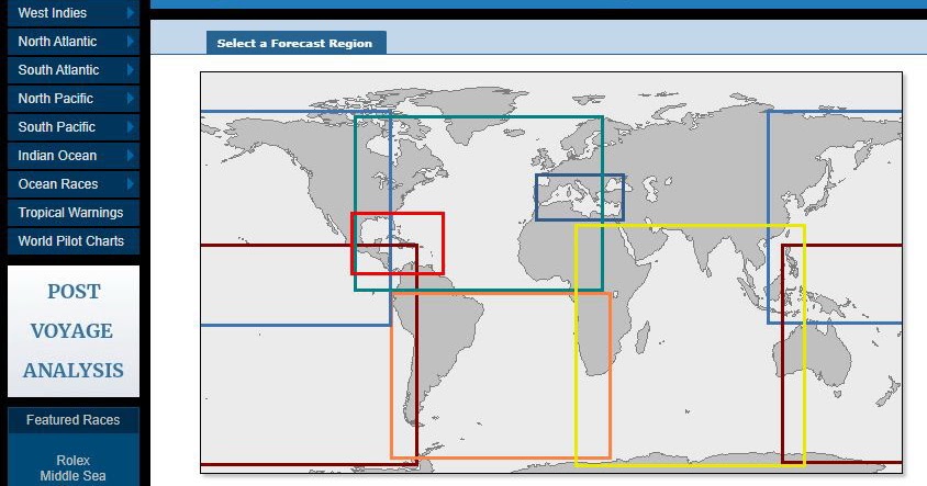 Sailing weather forecasts