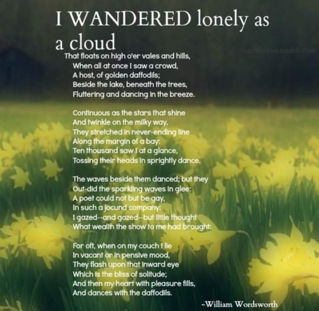 Interpretation of i wandered lonely as a cloud