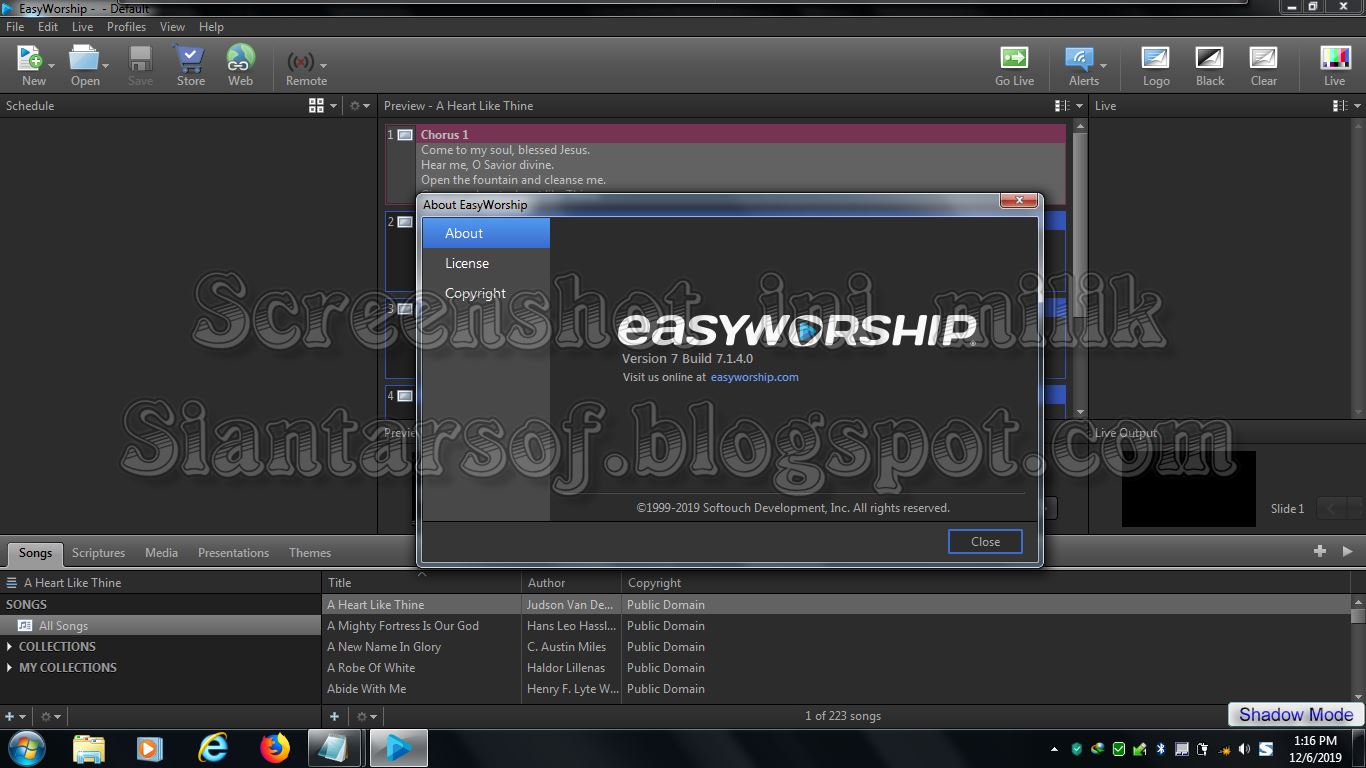 can easyworship 6 output to a wifi tablet