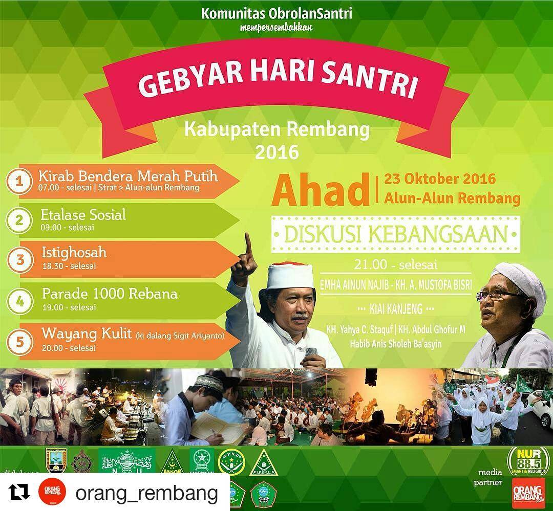 Hadirilah GEBYAR HARI SANTRI NASIONAL 2016 Di Kota Rembang ...