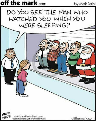 christmas funny, do you see the man who watched you sleeping