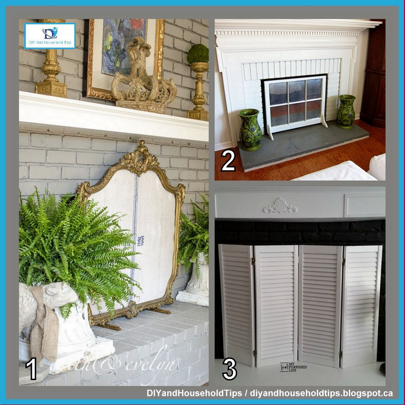 DIY And Household Tips 3 DIY Fireplace Screens
