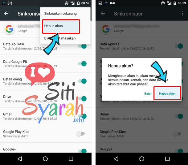 mengganti email playstore