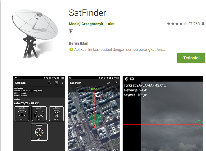 Cara Menggunakan Aplikasi Satfinder Untuk Membantu Lock Satelite Parabola