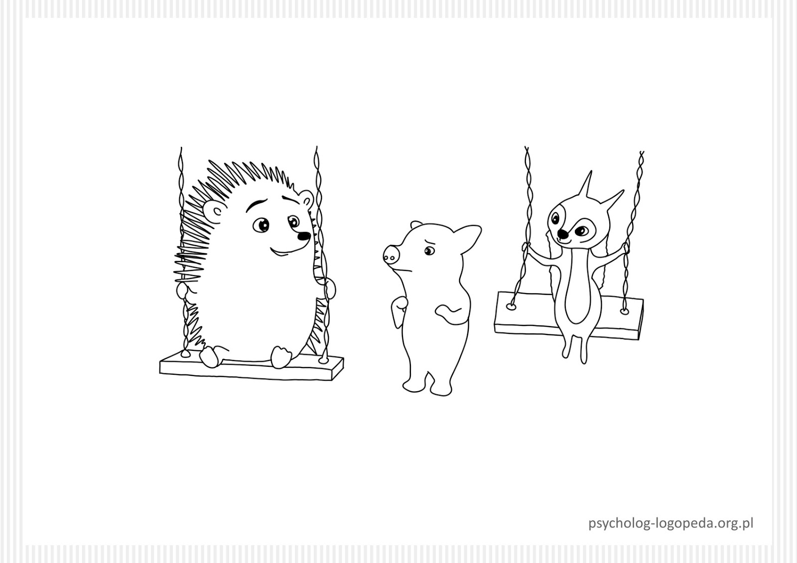 darmowa kolorowanka jeżyk free coloring page hedgehog animals