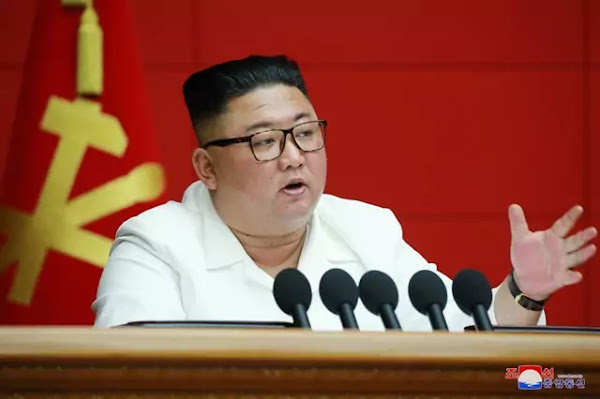 Kim Jong Un at WPK 7th CC 6th plenary meeting, August 19, 2020