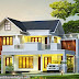 2914 sq-ft 4 bedroom modern sloping roof style house