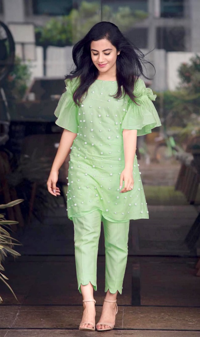 Short shirt- tulip pants... | New fashion saree, Fashion, Beautiful  pakistani dresses
