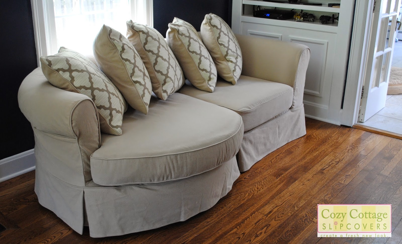 Cozy Cottage Slipcovers Small Sectional Slipcover