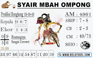 Syair Hk 12 Oktober 2019 Prediksi Hk 12 Oktober 2019