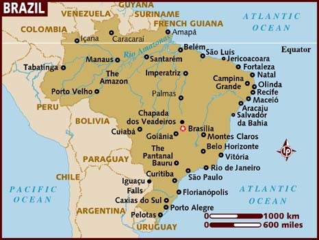 Map of Manaus Brazil