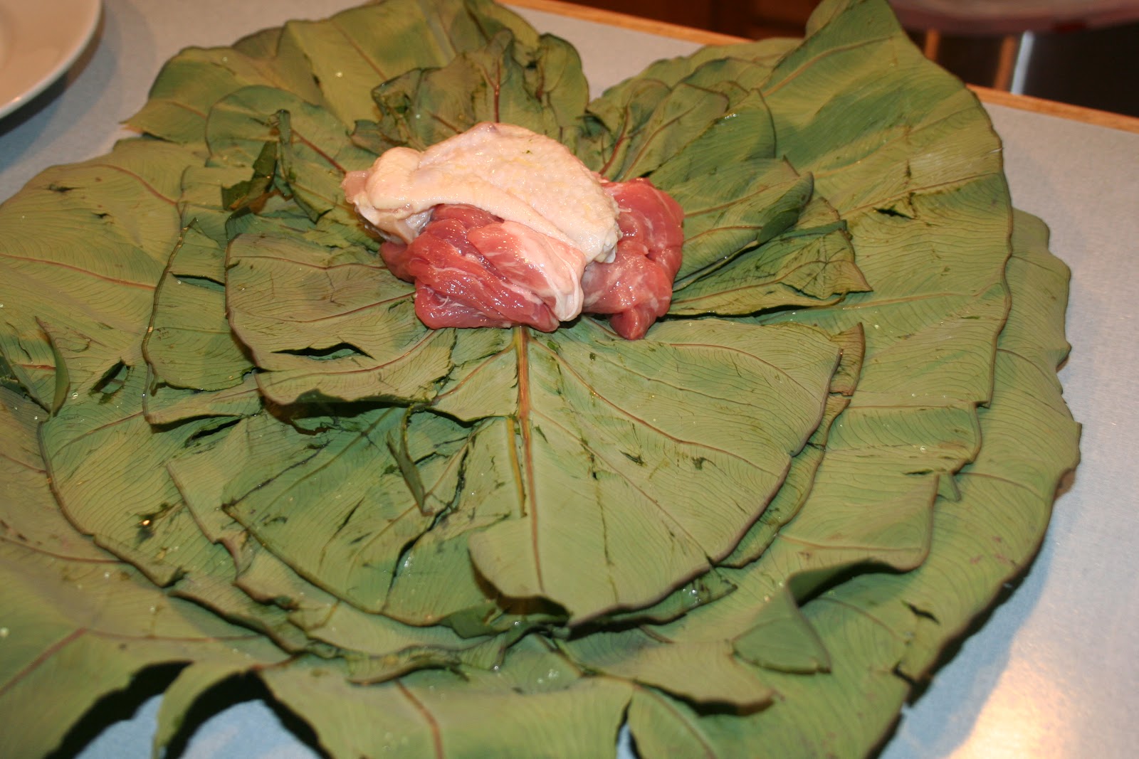 how to cook luau leaves