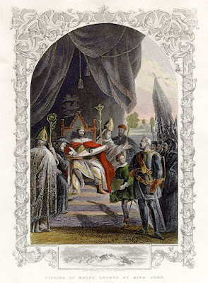 King John signing the Magna Carta. Image courtesy of ancestryimages.com