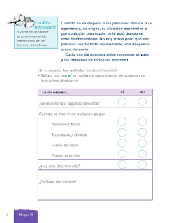 Apoyo Primaria Formación Cívica y Etica 2do. Grado Bloque III Lección 2 Todos merecemos respeto