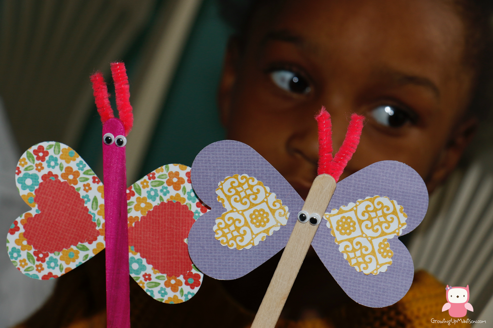 Butterfly Craft With Popsicle Sticks And Yarn - Dear Creatives