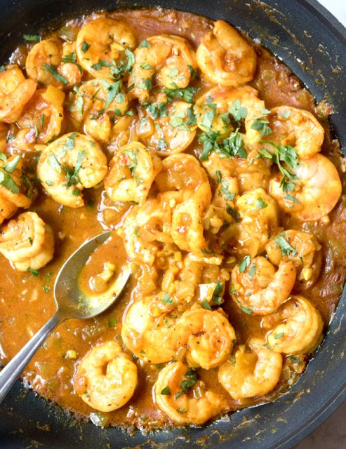 curry de camarones receta