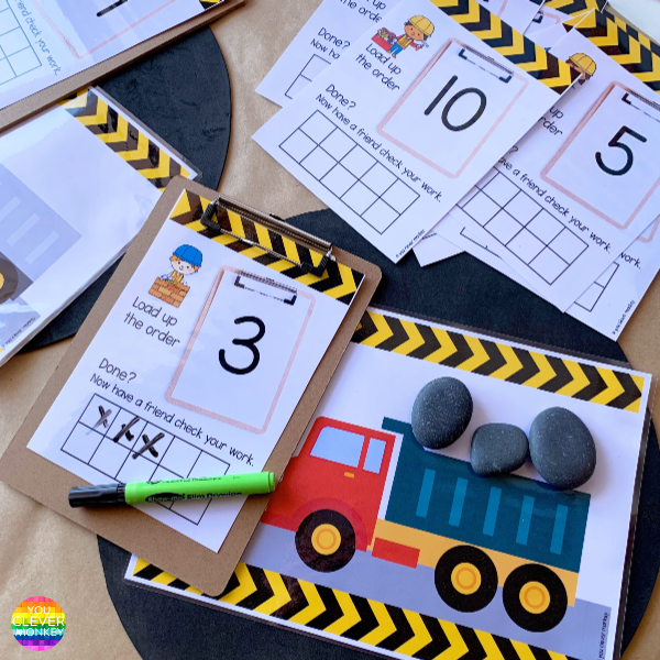 TRANSPORT THEMED NUMBER PACK - Perfect for preschool and kindergarten aged children, these transport themed number printables invite purposeful play following children's interests | you clever monkey