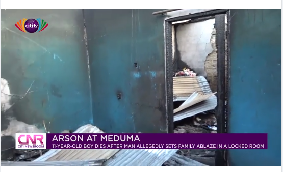 11-year-old boy burnt to death as his stepfather sets house ablaze (photos)