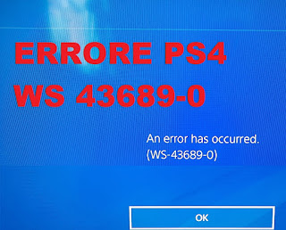 Errore WS 43689-0 abbonamenti PS4 PSPlus e PSNow