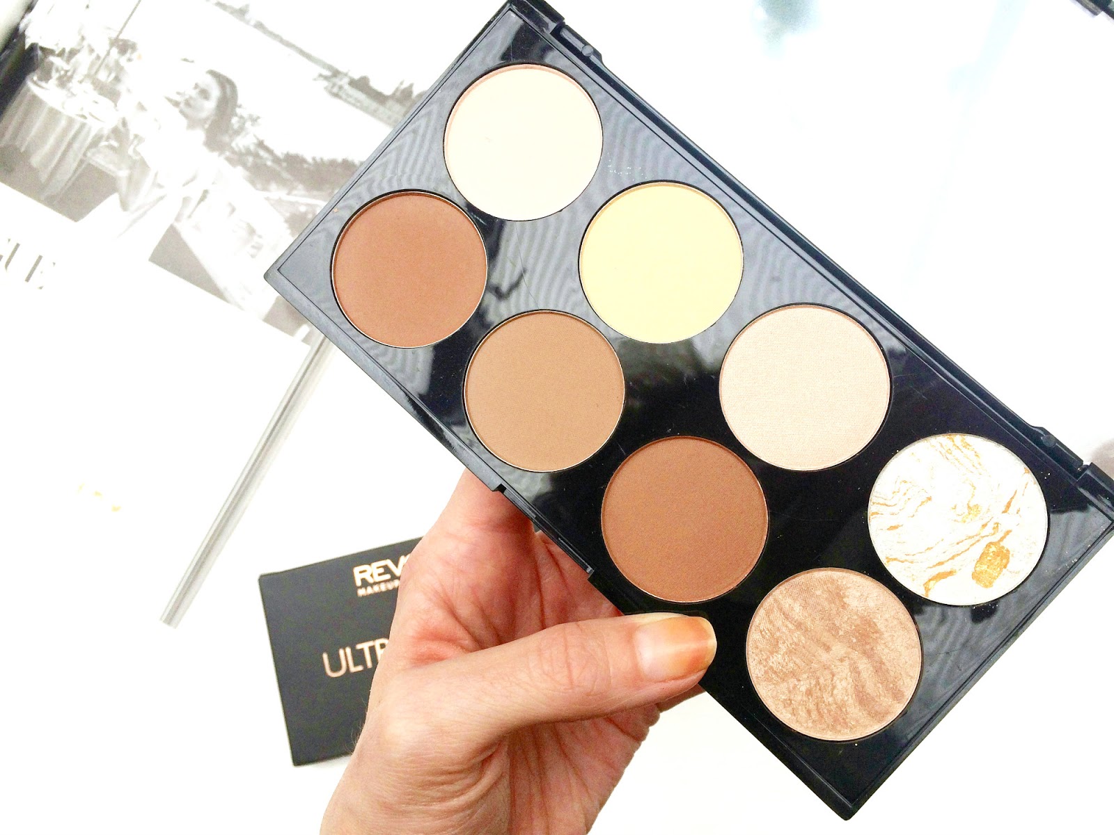 The Makeup Revolution Ultra Contour Palette Mascara and Maltesers