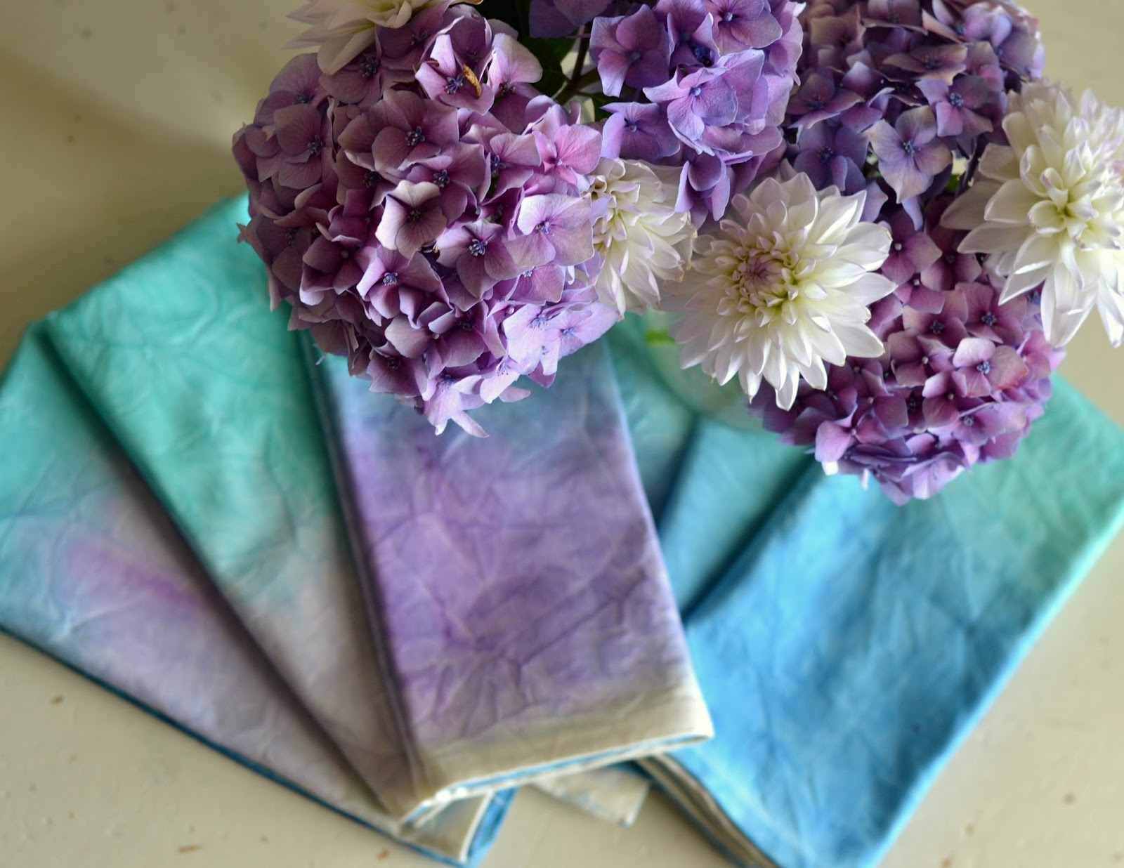Easy to Make Watercolor Cloth Napkins Rachel Teodoro