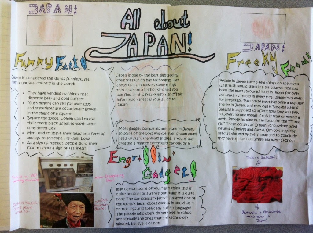 examples of a non chronological report for year 6