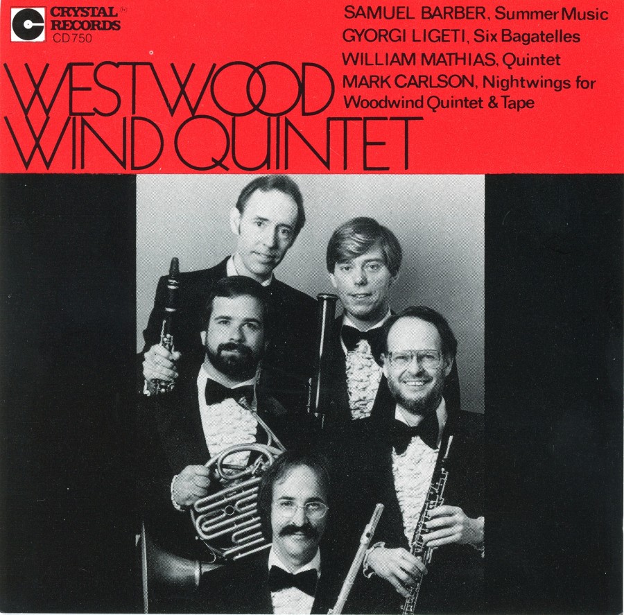 makdelart classique Westwood Wind Quintet Ligeti, Barber, Mathias