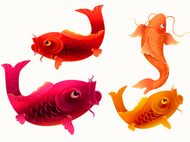 Mẫu Vector Cá chép Mẫu Vector Cá chép